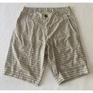 Lost Enterprises Gray Striped 20" Zip Fly Unlined Lightweight Shorts Men’s 28